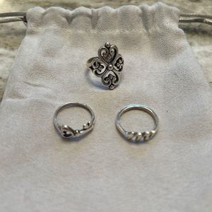 Three James Avery rings- all size 6